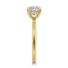Cari - 14K Yellow Gold Cushion Diamond Engagement Ring - 0.06 ct