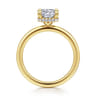 Rainah - 14K Yellow Gold Cushion Cut Diamond Engagement Ring - 0.08 ct