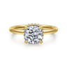 Rainah - 14K Yellow Gold Cushion Diamond Engagement Ring - 0.12 ct