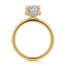 Rainah - 14K Yellow Gold Cushion Diamond Engagement Ring - 0.12 ct