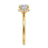 Rainah - 14K Yellow Gold Cushion Diamond Engagement Ring - 0.12 ct