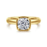 Deedie - 14K Yellow Gold Cushion Cut Diamond Engagement Ring - 0.12 ct