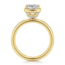 Deedie - 14K Yellow Gold Cushion Cut Diamond Engagement Ring - 0.12 ct