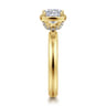 Deedie - 14K Yellow Gold Cushion Cut Diamond Engagement Ring - 0.12 ct