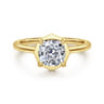 Cassi - 14K Yellow Gold Cushion Cut Diamond Engagement Ring - 0.06 ct