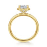 Cassi - 14K Yellow Gold Cushion Cut Diamond Engagement Ring - 0.06 ct