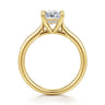 Badia - 14K Yellow Gold Cushion Cut Solitaire Diamond Engagement Ring - 0.05 ct