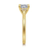 Badia - 14K Yellow Gold Cushion Cut Solitaire Diamond Engagement Ring - 0.05 ct