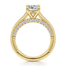 Rosey - 14K Yellow Gold Cushion Cut Diamond Engagement Ring - 0.35 ct