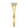 Rosey - 14K Yellow Gold Cushion Cut Diamond Engagement Ring - 0.35 ct