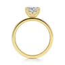 Paula - 14K Yellow Gold Cushion Cut Diamond Engagement Ring