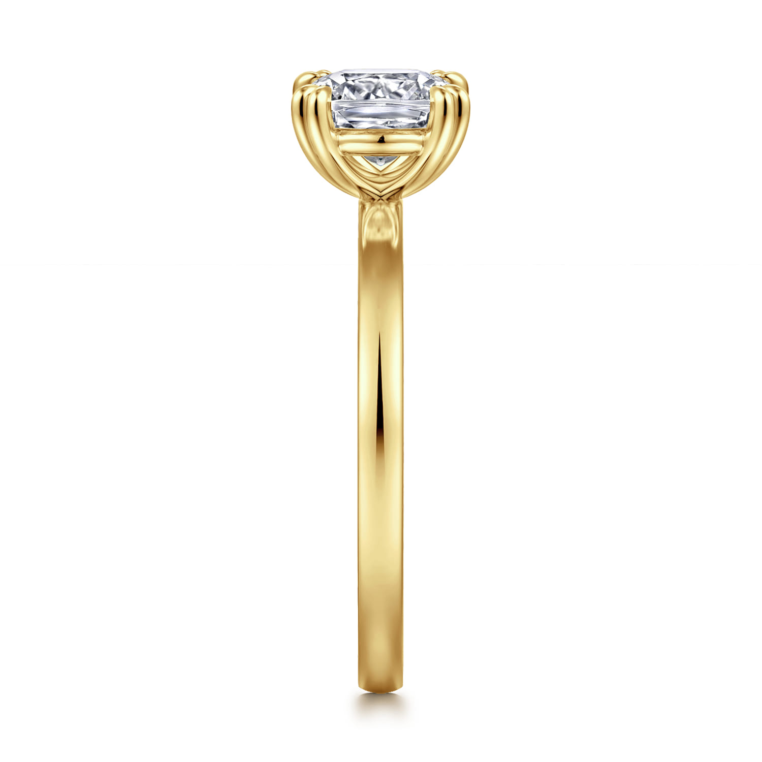 Paula - 14K Yellow Gold Cushion Cut Diamond Engagement Ring - Shot 5