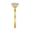 Paula - 14K Yellow Gold Cushion Cut Diamond Engagement Ring