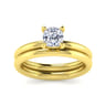 Lark - 14K Yellow Gold Cushion Cut Solitaire Engagement Ring