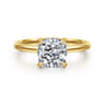 Evelina - 14K Yellow Gold Pear Shape Solitaire Diamond Engagement Ring
