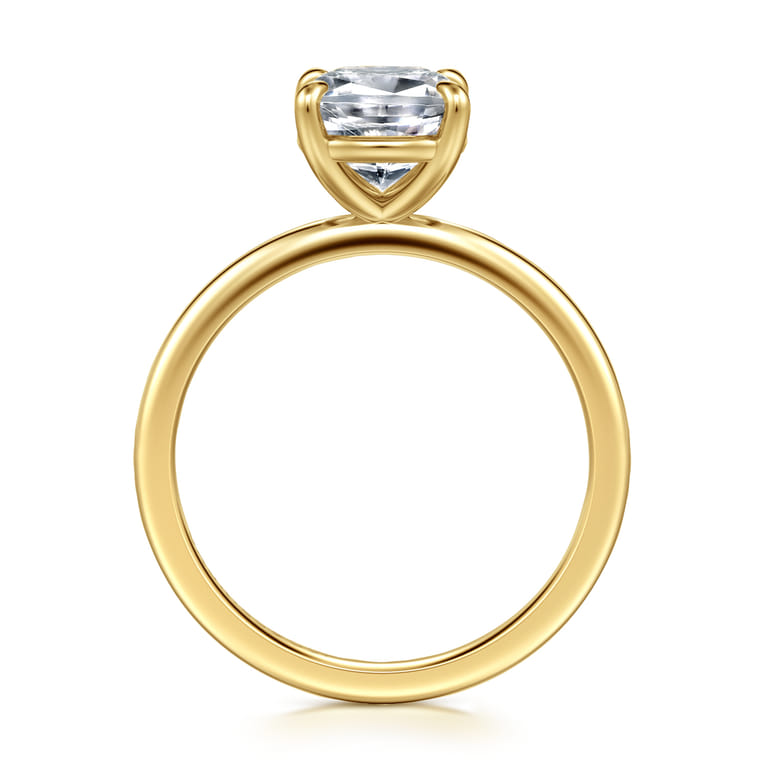 Evelina - 14K Yellow Gold Pear Shape Solitaire Diamond Engagement Ring - Shot 2