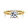 Bambi - 14K Yellow Gold Cushion Cut Diamond Engagement Ring
