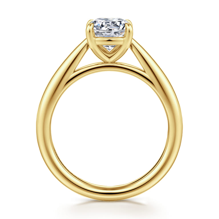 Bambi - 14K Yellow Gold Cushion Cut Diamond Engagement Ring - Shot 2