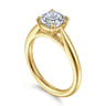 Bambi - 14K Yellow Gold Cushion Cut Diamond Engagement Ring