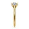 Bena - 14K Yellow Gold Cushion Cut Solitaire Diamond Engagement Ring