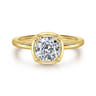 Linen - 14K Yellow Gold Cushion Cut Diamond Engagement Ring