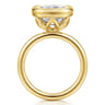Linny - 14K Yellow Gold Cushion Cut Bezel Set Diamond Engagement Ring
