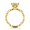 Linny - 14K Yellow Gold Cushion Cut Bezel Set Diamond Engagement Ring