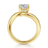 Bettie - 14K Yellow Gold Bypass Cushion Cut Diamond Engagement Ring