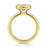 Pauline - 14K Yellow Gold Bezel Set Cushion Cut Diamond Engagement Ring