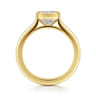 Brooke - 14K Yellow Gold Cushion Cut Bezel Set Solitaire Diamond Engagement Ring