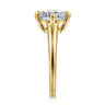 Coralynn - 14K Yellow Gold Cushion Cut Solitaire Diamond Engagement Ring