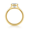 Kaya - 14K Yellow Gold Bezel Set Cushion Cut Solitaire Diamond Engagement Ring
