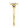 Kaya - 14K Yellow Gold Bezel Set Cushion Cut Solitaire Diamond Engagement Ring
