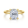 Lark - 14K Yellow Gold Elongated Cushion Solitaire Engagement Ring