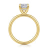 Peace - 14K Yellow Gold Elongated Cushion Diamond Engagement Ring - 0.08 ct