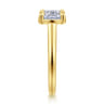 Geo - 14K Yellow Gold East West Elongated Cushion Diamond Engagement Ring - 0.13 ct