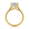 Larissa - 14K Yellow Gold East West Elongated Cushion Solitaire Engagement Ring