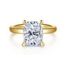 Unite - 14K Yellow Gold Elongated Cushion Solitaire Diamond Engagement Ring