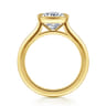Brooke - 14K Yellow Gold Elongated Cushion Bezel Set Solitaire Diamond Engagement Ring