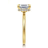 Rainah - 14K Yellow Gold Emerald Cut Diamond Engagement Ring - 0.1 ct