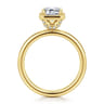 Deedie - 14K Yellow Gold Emerald Cut Diamond Engagement Ring - 0.14 ct