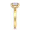 Deedie - 14K Yellow Gold Emerald Cut Diamond Engagement Ring - 0.14 ct