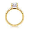 Aldon - 14K Yellow Gold Emerald Cut Diamond Engagement Ring - 0.12 ct