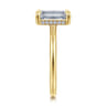 Aldon - 14K Yellow Gold Emerald Cut Diamond Engagement Ring - 0.12 ct
