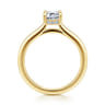Aldon - 14K Yellow Gold Emerald Cut Diamond Engagement Ring - 0.07 ct
