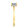 Aldon - 14K Yellow Gold Emerald Cut Diamond Engagement Ring - 0.07 ct