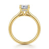 Badia - 14K Yellow Gold Emerald Cut Solitaire Diamond Engagement Ring - 0.07 ct