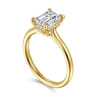 Badia - 14K Yellow Gold Emerald Cut Solitaire Diamond Engagement Ring - 0.07 ct