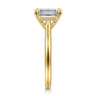 Badia - 14K Yellow Gold Emerald Cut Solitaire Diamond Engagement Ring - 0.07 ct