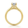 Azucena - 14K Yellow Gold Emerald Cut Solitaire Diamond Engagement Ring - 0.05 ct